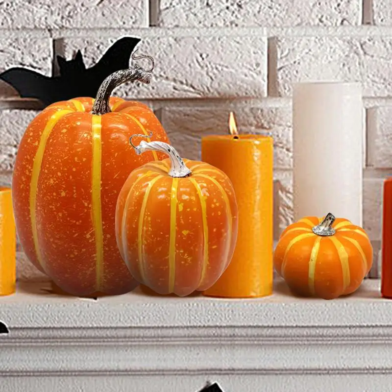 Halloween Foam Pumpkin Ornament Autumn Foam Props Set Show Props Fake Pumpkin Set For Home Lawn Patio Yard Indoor Outdoor