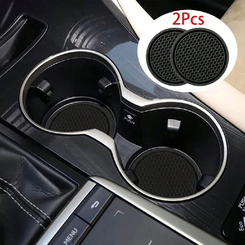 

2pcs Car Cup Holder Anti-Slip Coasters Premium PVC Car Coasters Universal Fits Perfectly For Most Cup Car Interior Accessories