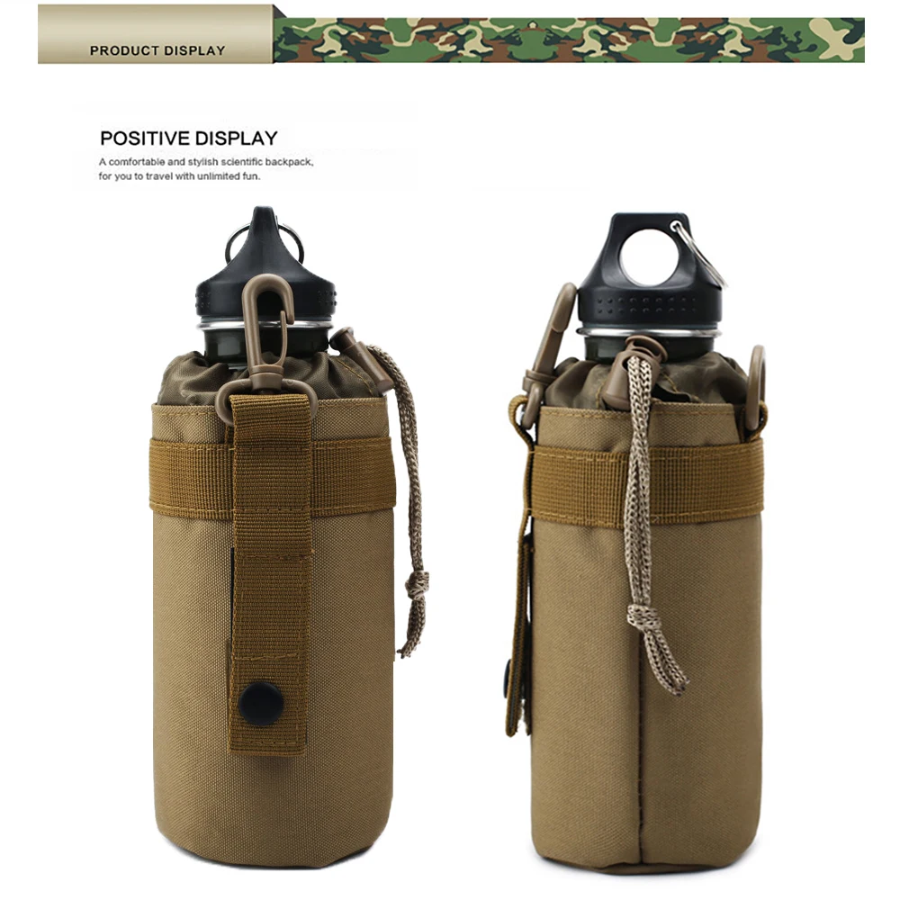 Outdoor travel kettle bag camping Mountaineering Tool Storage bag hanging Molle system backpack bicycle waterbottle bag WaistBag