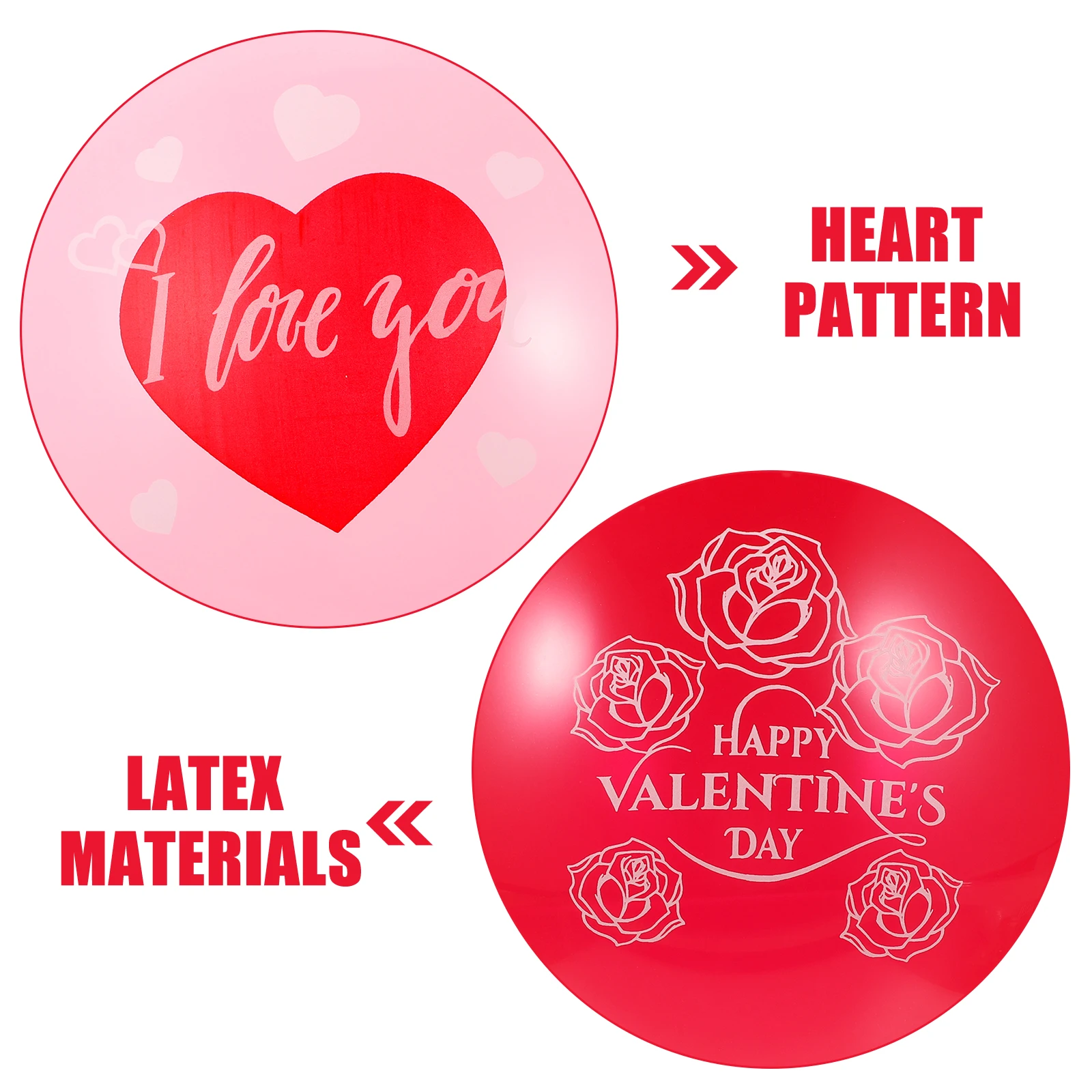

36pcs Valentine'S Day Scene Props Wedding Decoration Latex Love Design Festival Decorative For Party Valentine'S Day Party