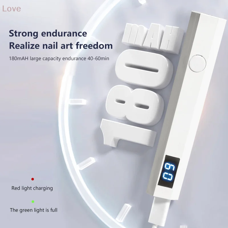 [L&P] شاشة عرض مصباح أظافر صغيرة محمولة باليد سريعة الجفاف طلاء أظافر جل أدوات مانيكير لصالونات الأظافر بالأشعة فوق البنفسجية