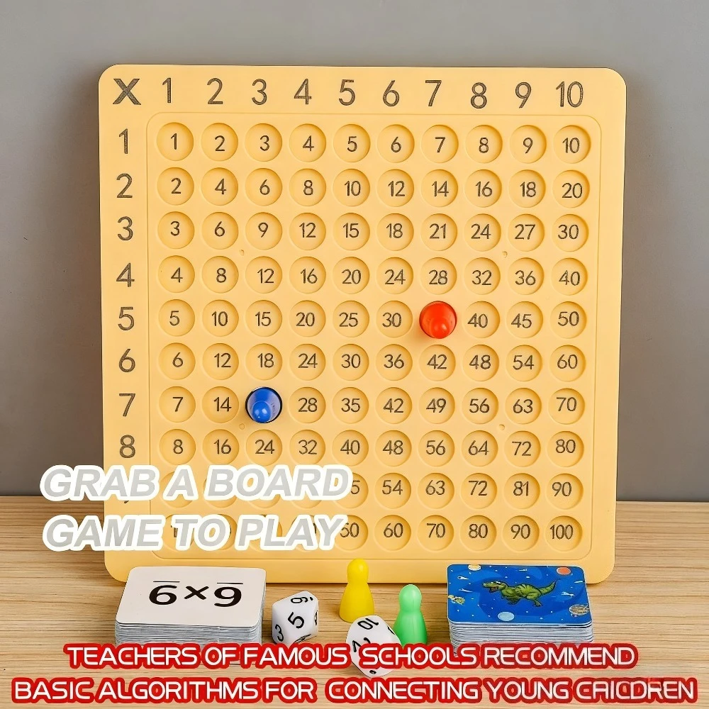 Multiplikationsbrettspiel für Kinder, Lernspielzeug für Kinder, Tisch, Vorschule, Mathematik, Arithmetik, Lehrmittel, Geschenk