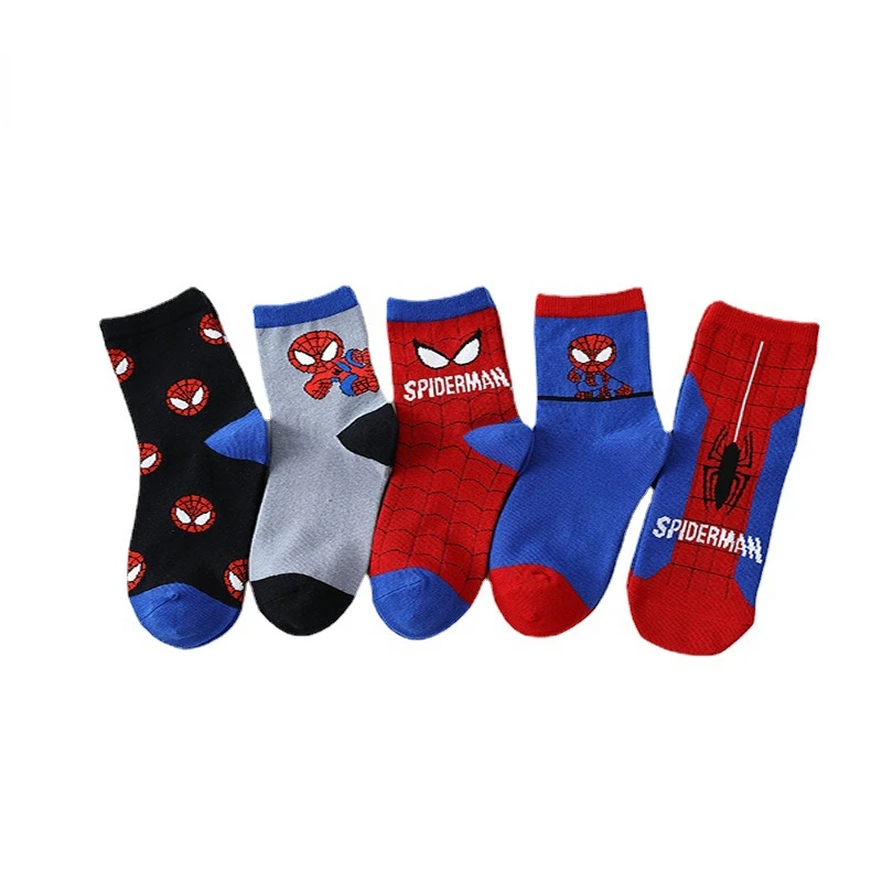 Halloween New Cosplay Costumes Anime Socks Spider Cartoon Anime Hero Cotton Boys Tube Socks Children Autumn Winter Comfortable