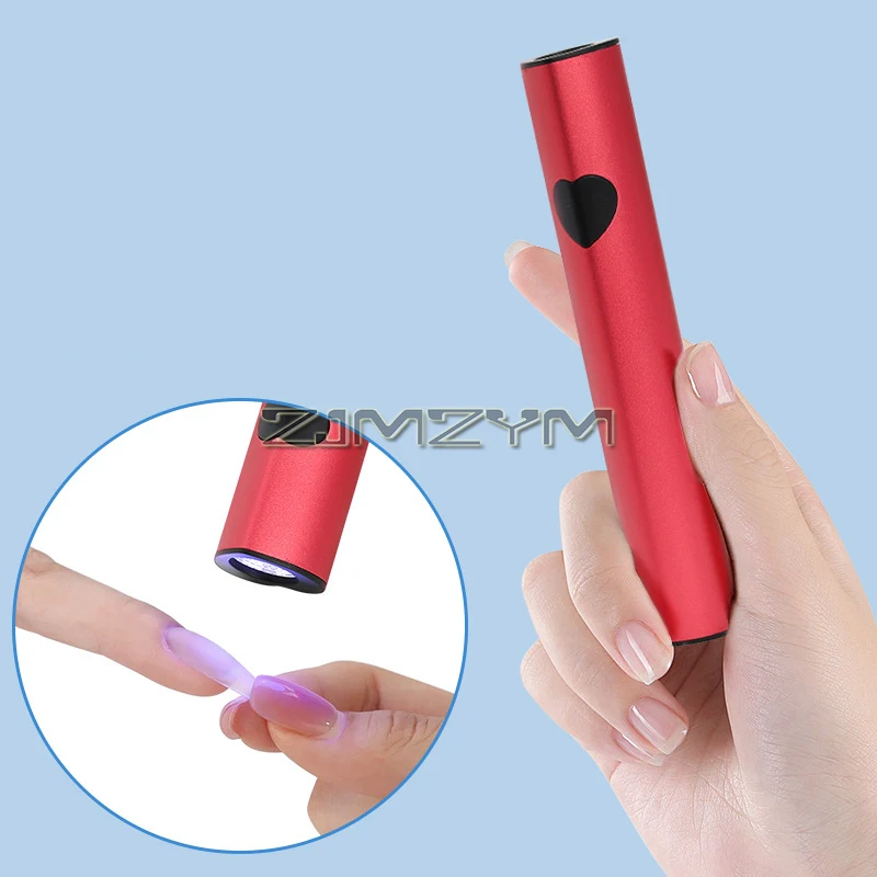 Handheld UV Light for Gel Nails, Mini Nail Light, Portable LED Nail Lamp, Cordless Rechargeable USB Nail Dryer for Fast Curing