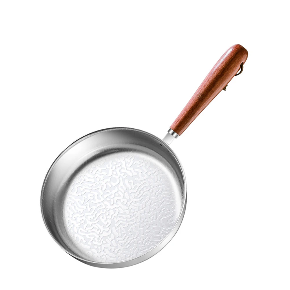 Compact Frying Pan 12cm 24.5x12x3.5cm Stainless Steel Frying Pan Easy Cleanup Lightweight Design 12cm Small Frying Pan