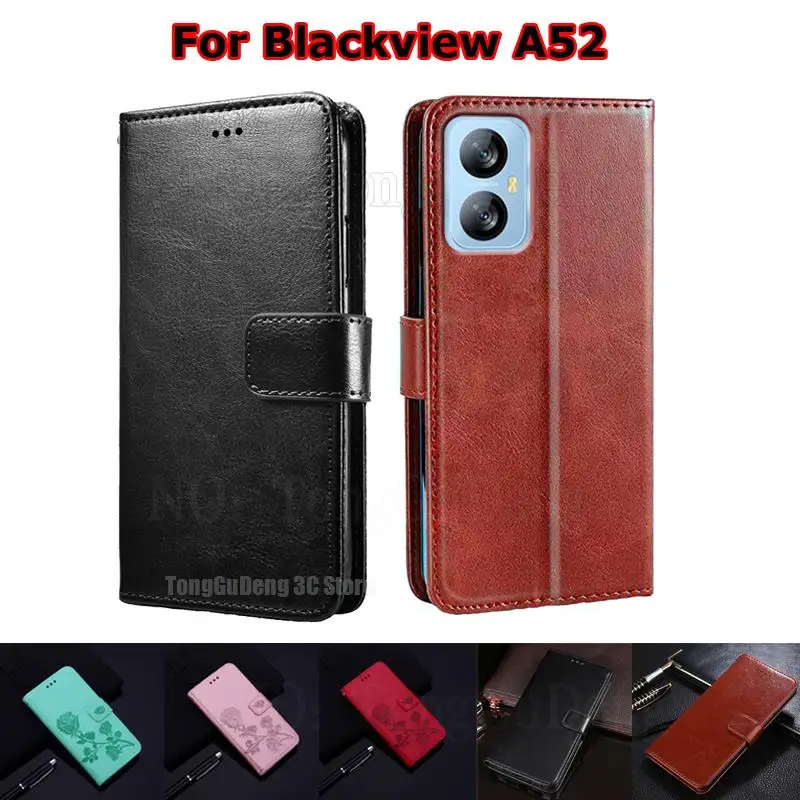 чехол на Blackview A52 Case Wallet Flip Cover For Capinha De Celular BlackviewA52 A 52 A52 Blackview Funda Etui with Card Pocket