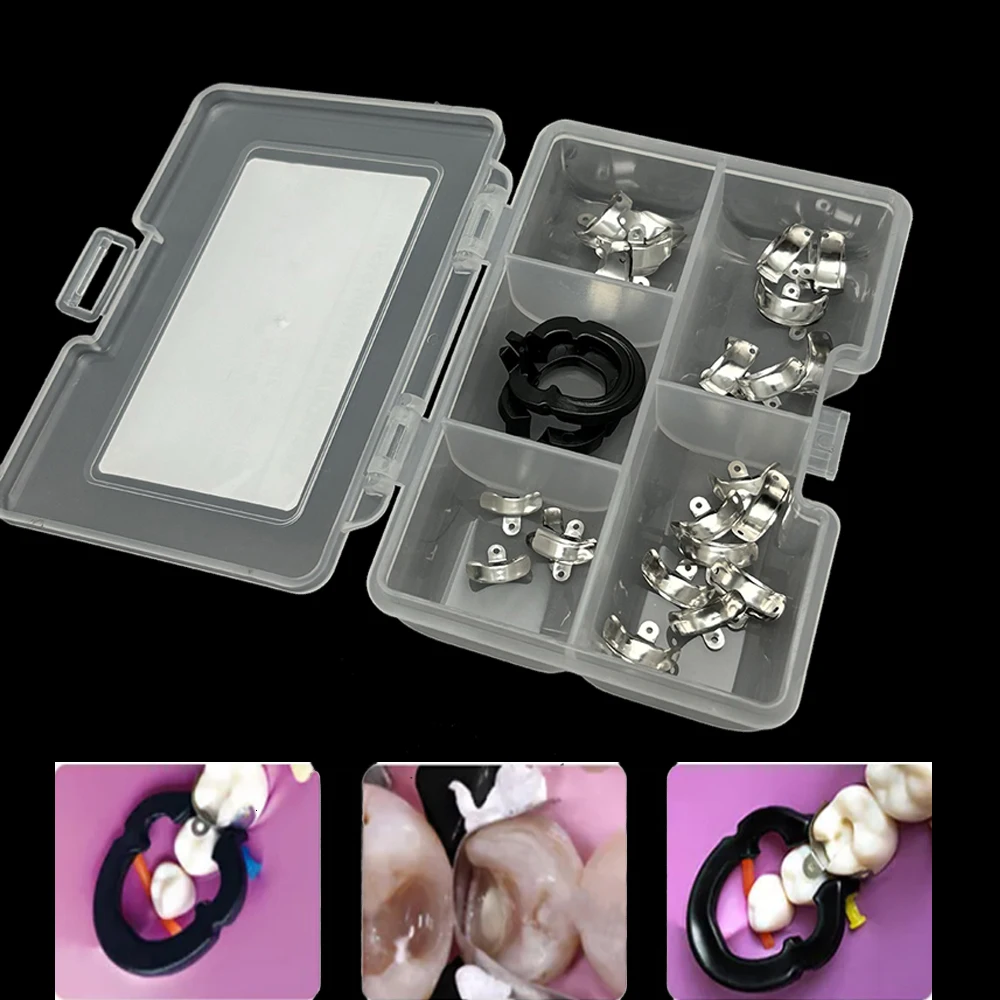 

Dental Matrix Bands Metal Matrices Clamp Ring Sectional Contoured Matrix System Nickel Clamping Ring Dentist Oral Materials