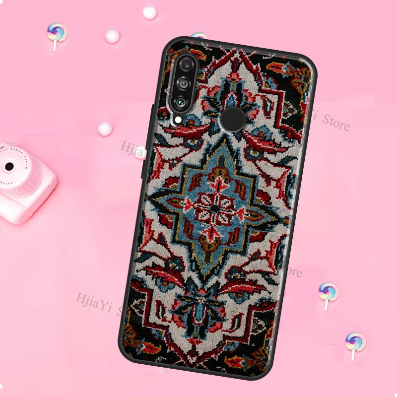 Persian Carpet Floral Pattern For Huawei Honor Magic 5 Lite X8 X9 X8a X9a 50 70 P20 P30 P40 P50 P60 Pro P Smart 2019 Case