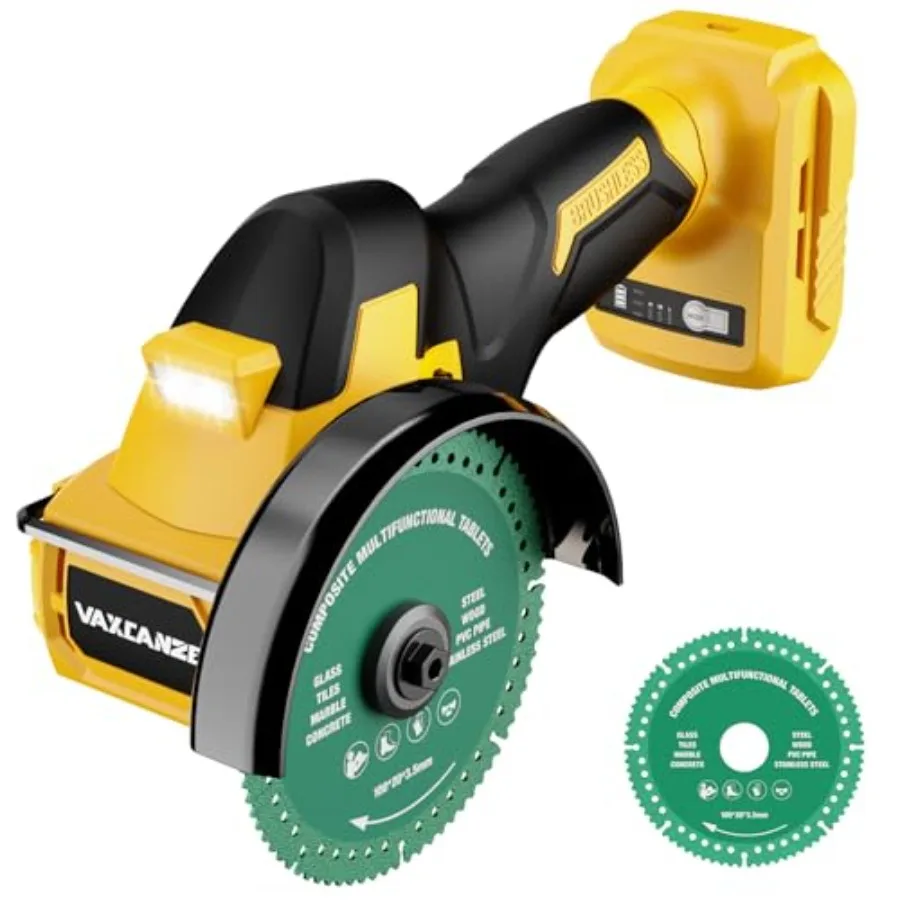 

Cordless Cut Off Tool Compatible with DeWalt Battery 18 000 RPM Brushless Motor 4" Blades 2pcs with Dust Cover 1.2mm Max Blade