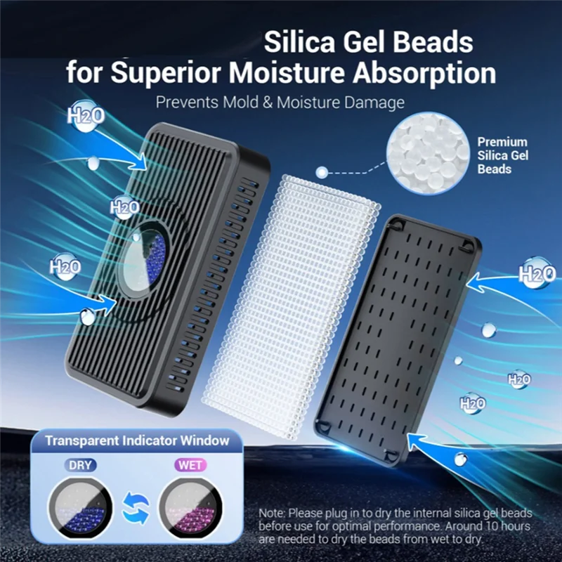 A73E-Moisture Absorbing Dehumidifier Card For DSLR Microscope Cameras Reusable Moisture-Proof Case Accessories Electronic Equipm