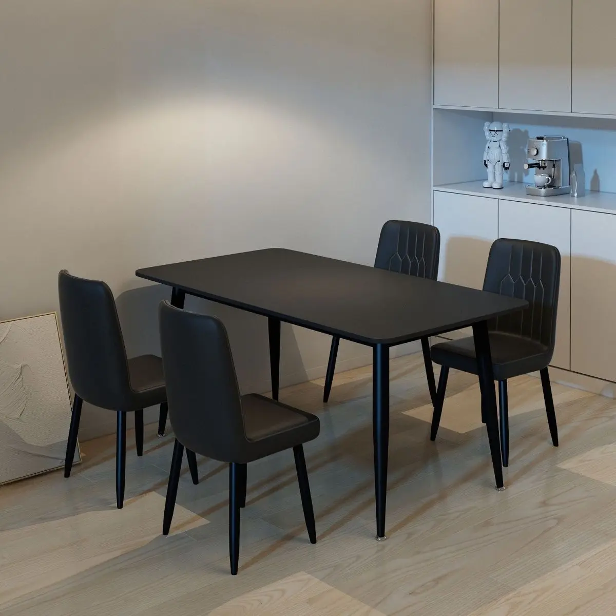 Italian Style,black,dining Table Chairs,slate, Combination,household,modern,simple,dining Table,small Apartment,rectangle,table