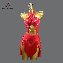 Latin Dance Dress Practice Wear Clothes Line Skirt Dancewear Women Competition Costume Girls Sport Outfits Samba Suit Customized