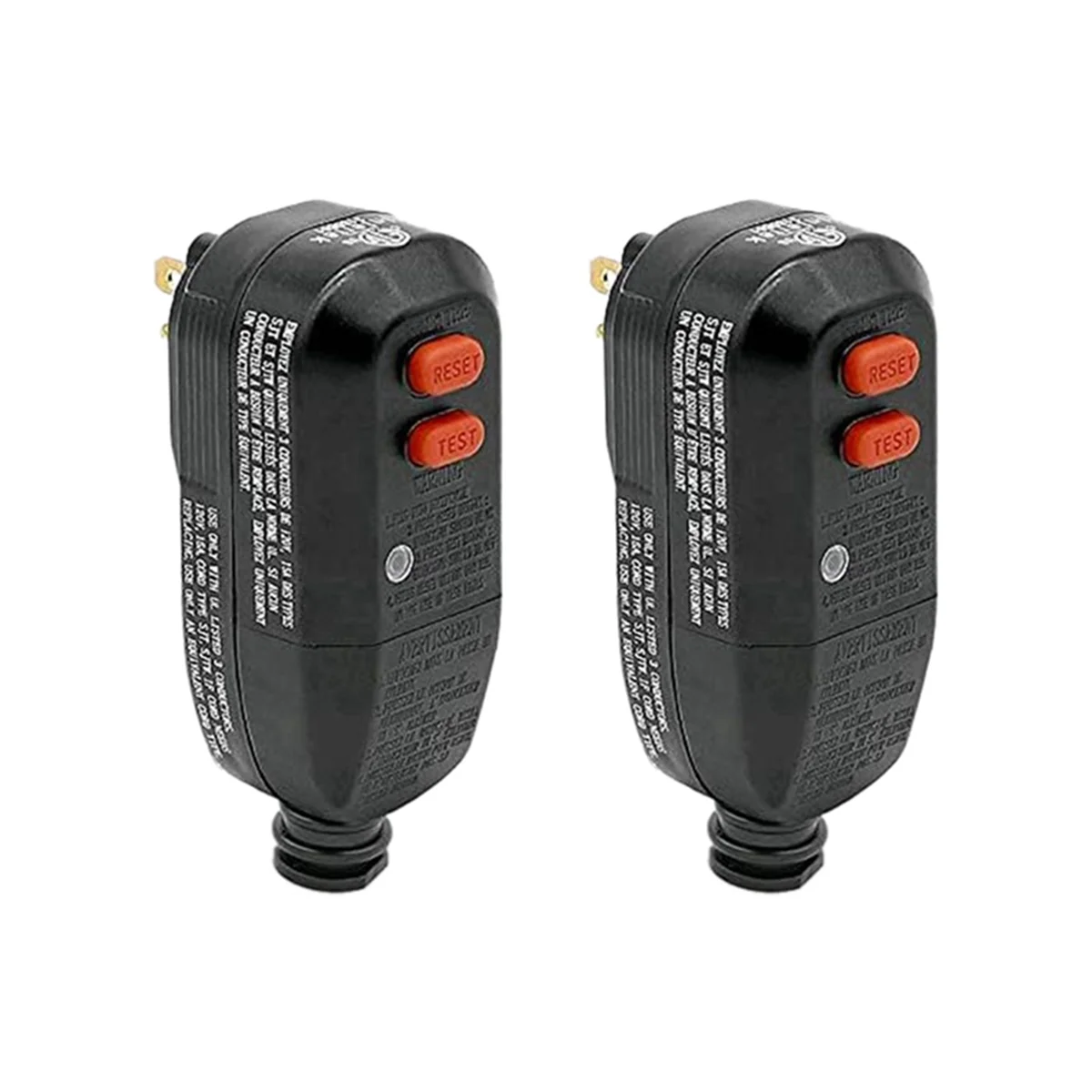 Вилка стандарта США, 2 шт., замена вилки GFCI 3, автоматический сброс 15 А, сменный адаптер прерывателя цепи заземления, замена