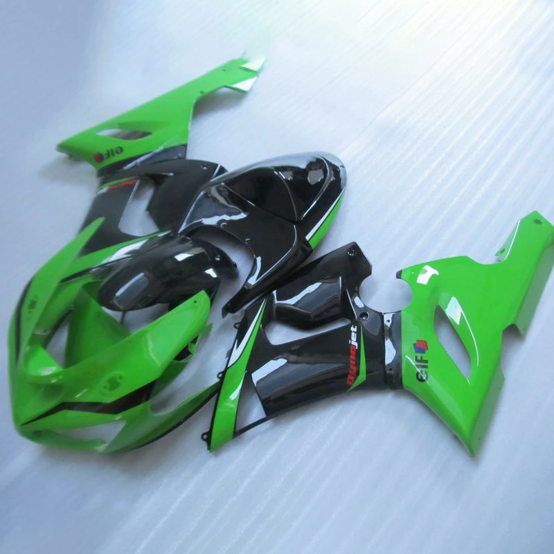 Motorcycle fairings kit for KAWASAKI Ninja ZX 6R 2005 2006 sport racing body repair fairing kits ZX6R 636 05 06 green black sets