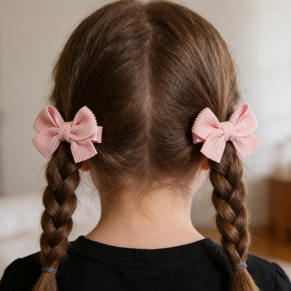 10 Stück/Set Mädchen-Haaraccessoires, süße, niedliche einfarbige Schleifen-Haarspangen, für Kinder, Babygeburtstage, Partykleid-Haaraccessoires – Detail 3