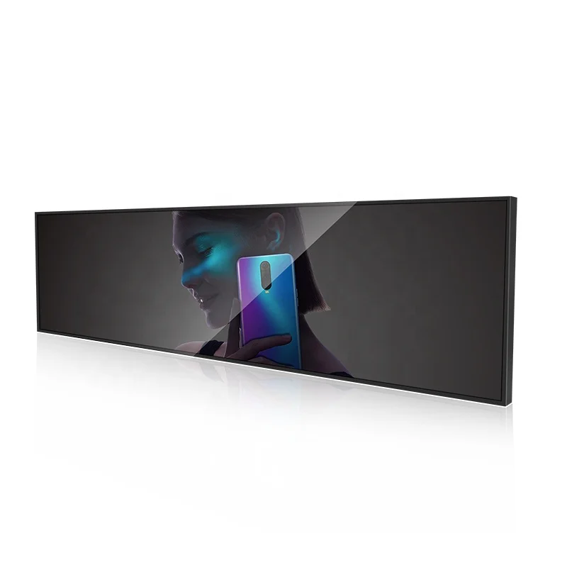 Hot Selling 28 Inch Stretched Bar Lcd Display For Airport / Shoe Stores