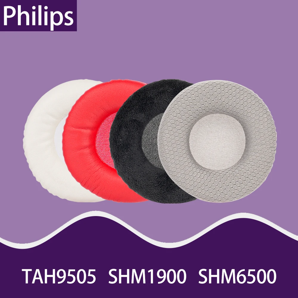 Cuscinetti in velluto invernale in schiuma di pelle PU per cuffie Philips TAH9505 SHM1900 SHM6500 Cuscinetti auricolari di ricambio per cuffie