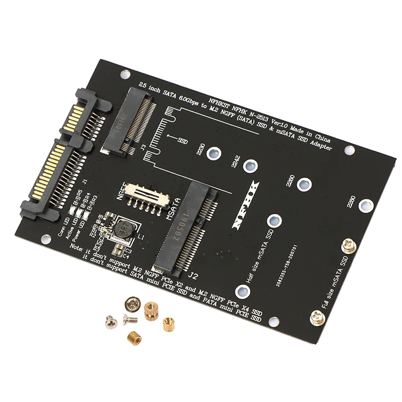 M.2 ngff ssata ssd para sata 3.0 adaptador, 2 em 1 cartão conversor para pc, laptop, download gratuito