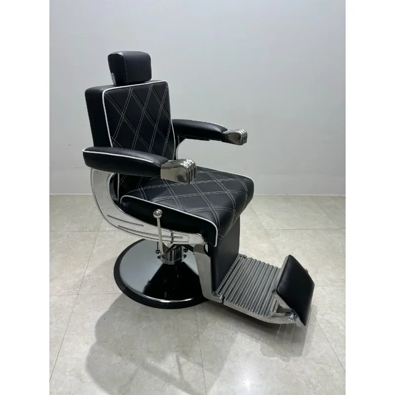 Vintage Barber Chair Chairs Spa Pedicure Cover Leather Saloon Black Gold Professional Makeup Luxury Scissors Hydraulic Barbería