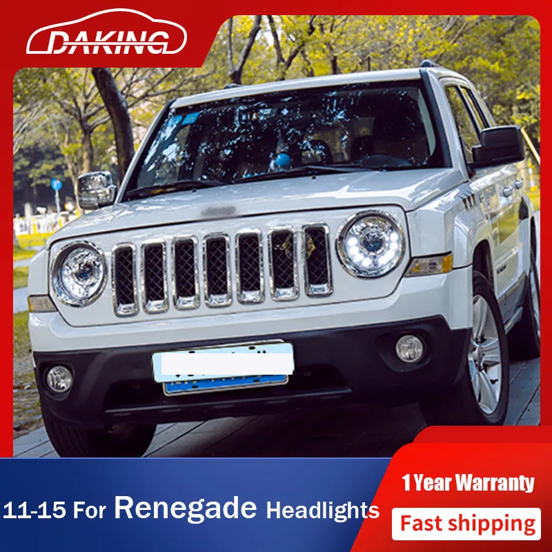 Car LED Headlights for Jeep Renegade 2011-2015 Front Lights LED DRL Signal Light Bi-xenon Lens Head Lamps Auto Assembly