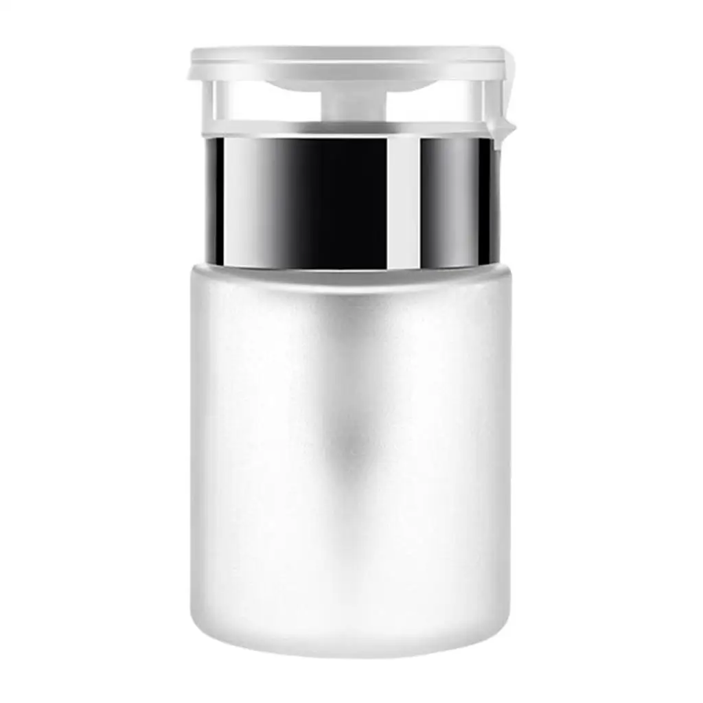 Nail Polish Remover Pump Container Transparent Liquid Dispenser Bottle for Nail Art Home and Salon