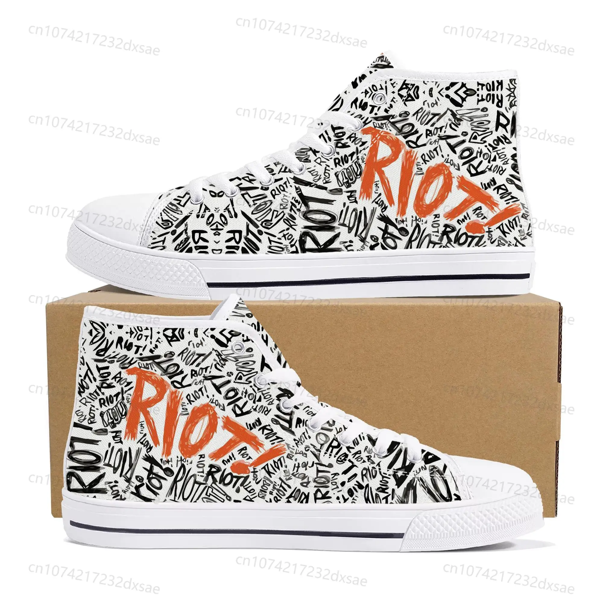 

Paramore Rock Band Pop High Top High Quality Sneakers Men Women Teenager Canvas Sneaker Casual Couple Shoes Custom Shoes