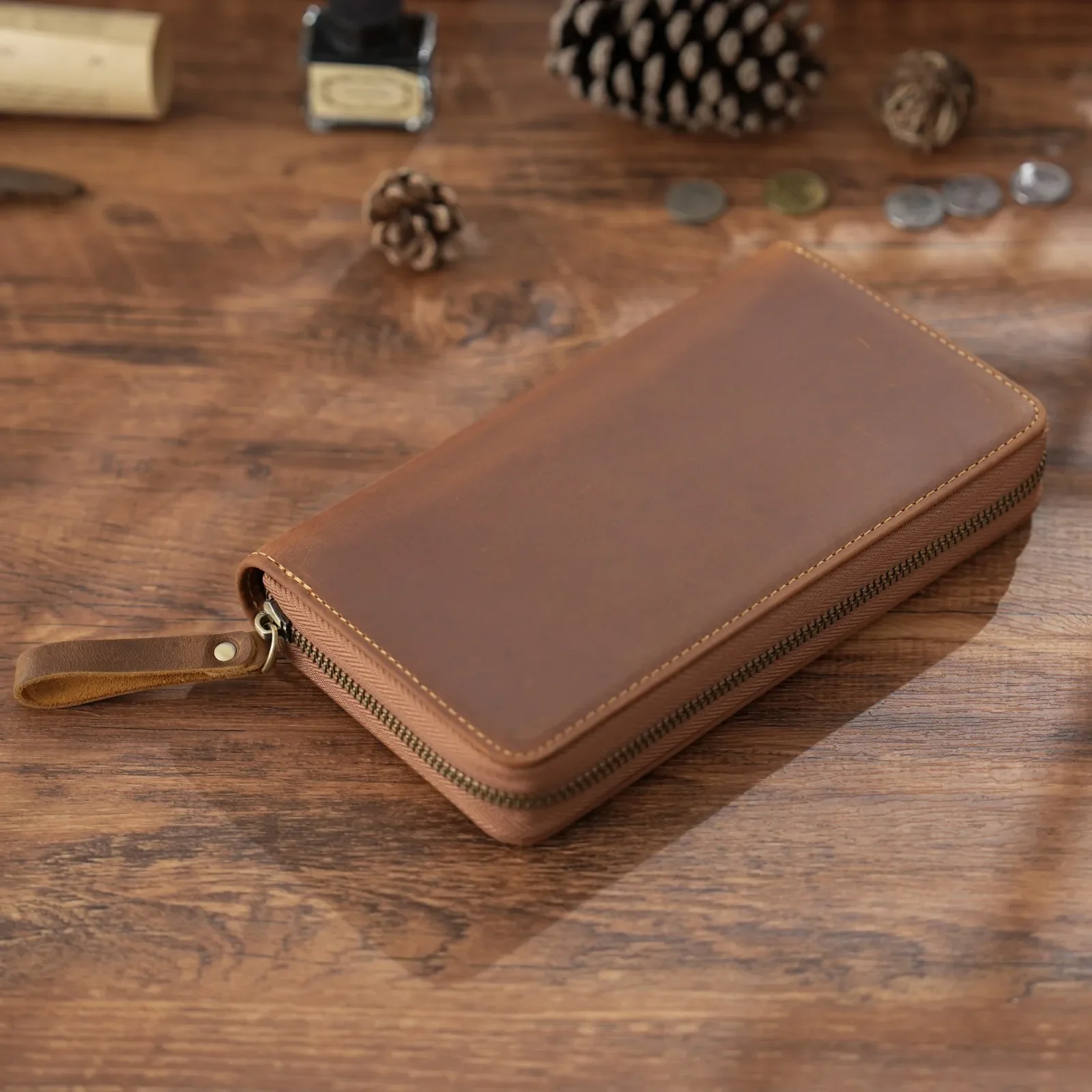 Genuine Leather Journals Notebooks Cover for Weeks Size Planner with 3 Dividers Pen Slots, Creative Handmade Notepad Diary