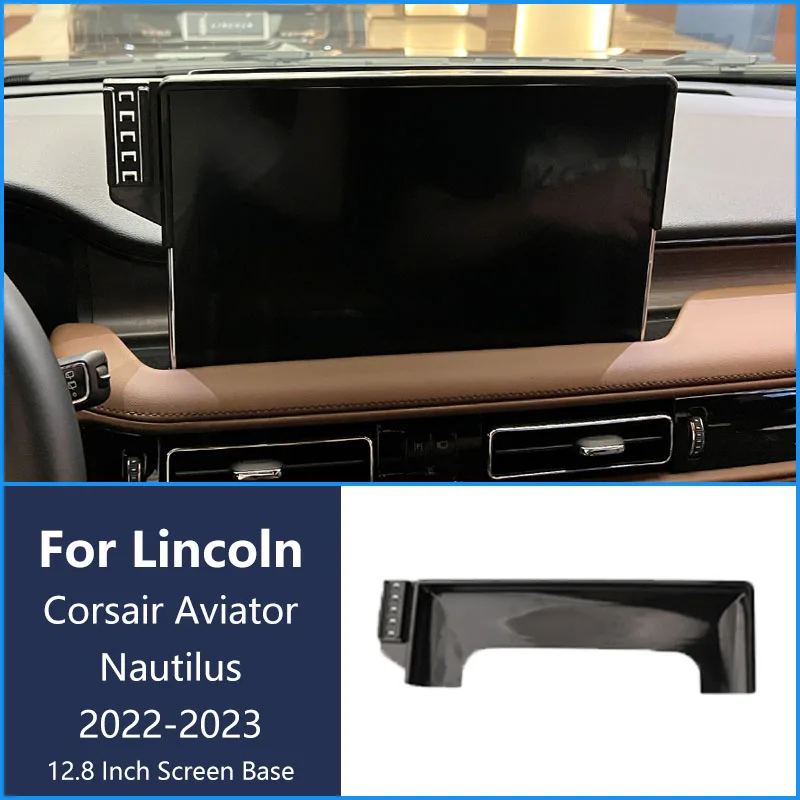 

Для Lincoln Aviator 22-23 автомобильный телефон беспроводное зарядное устройство кронштейн навигационный держатель 12,8-дюймовый экран 360 ° Вращающийся базовый кронштейн