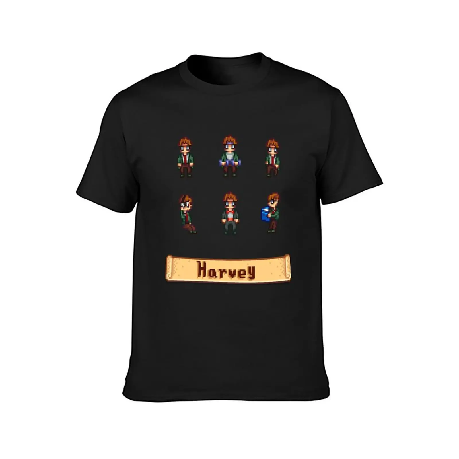 Stardew Valley Sprites - Harvey T-Shirt customs funnys mens workout shirts