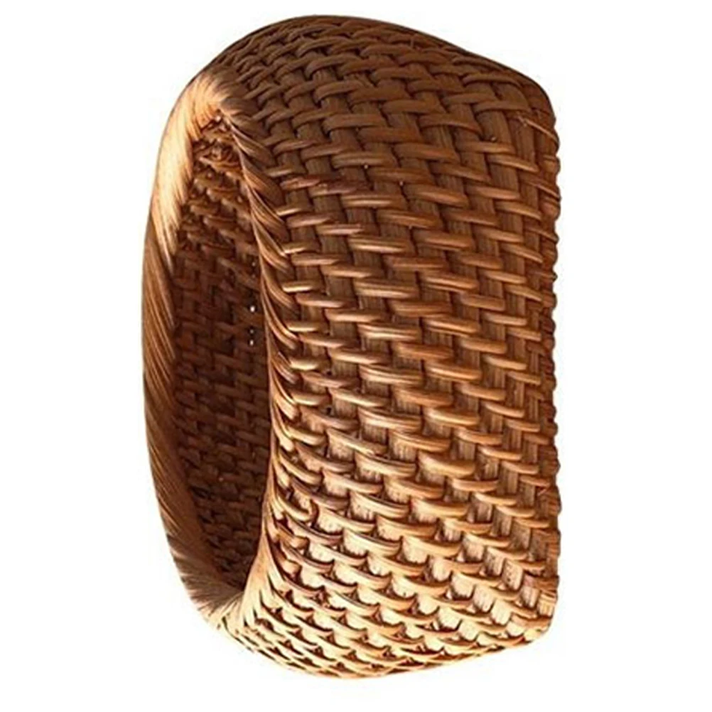 

Rattan Storage Small Handwoven Basket Tea Biscuit Holder Tea Biscuit Box Fruits Tray Dry Container Kitchen Bar Supplies