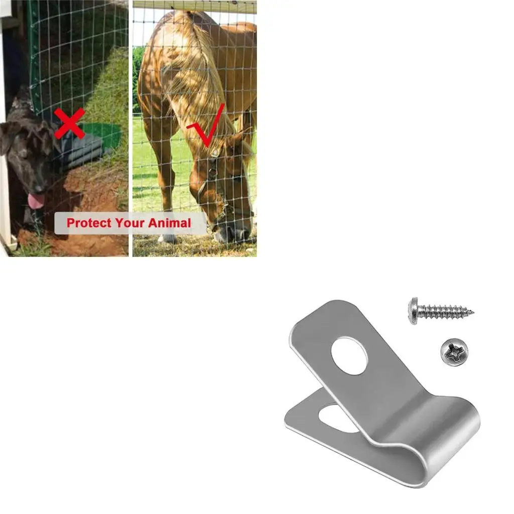  100pcs Reliable Fence Mounting Solution Aluminum Wire Clips Fence Wire Clips Cable Clamps Assortment Kits Durable