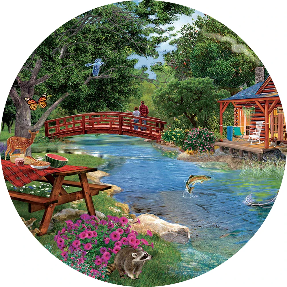 Parent-child Fishing Wooden  Jigsaw Puzzle For Birthday Gifts Wood Puzzles Board Game Wood Farm Puzzle Toys For Kids