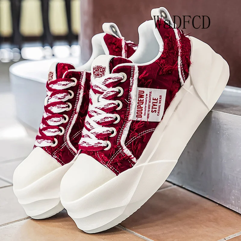 

Мужские повседневные кроссовки: оригинальные дизайнерские кеды на платформе, легко сочетаемые, модные, дышащие, увеличивающие рост, спортивные