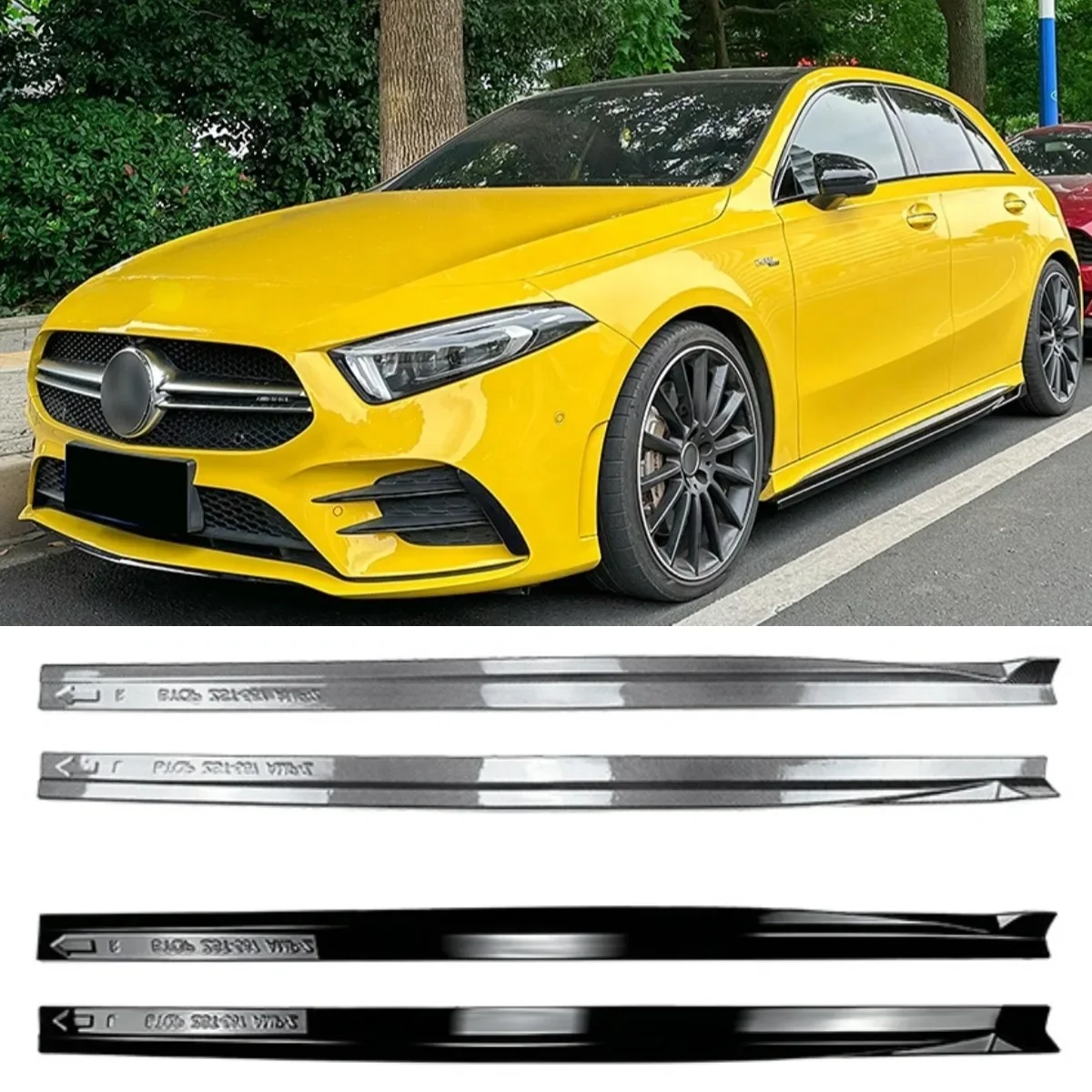 For Mercedes Benz A-Class W177 Hatchback C118 AMG 2018+ Body Kit Side Skirt Spoiler Side Skirt Diffuser Modification Part - view 3