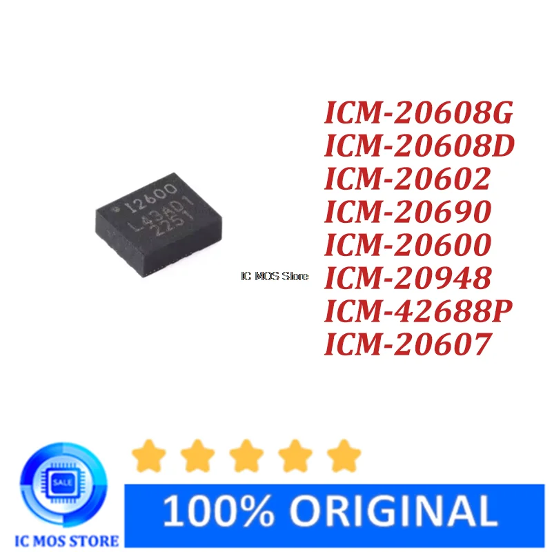 

5PCS ICM20948 ICM20608 IC268G ICM20602 I2600 LGA16 sensor gyroscope