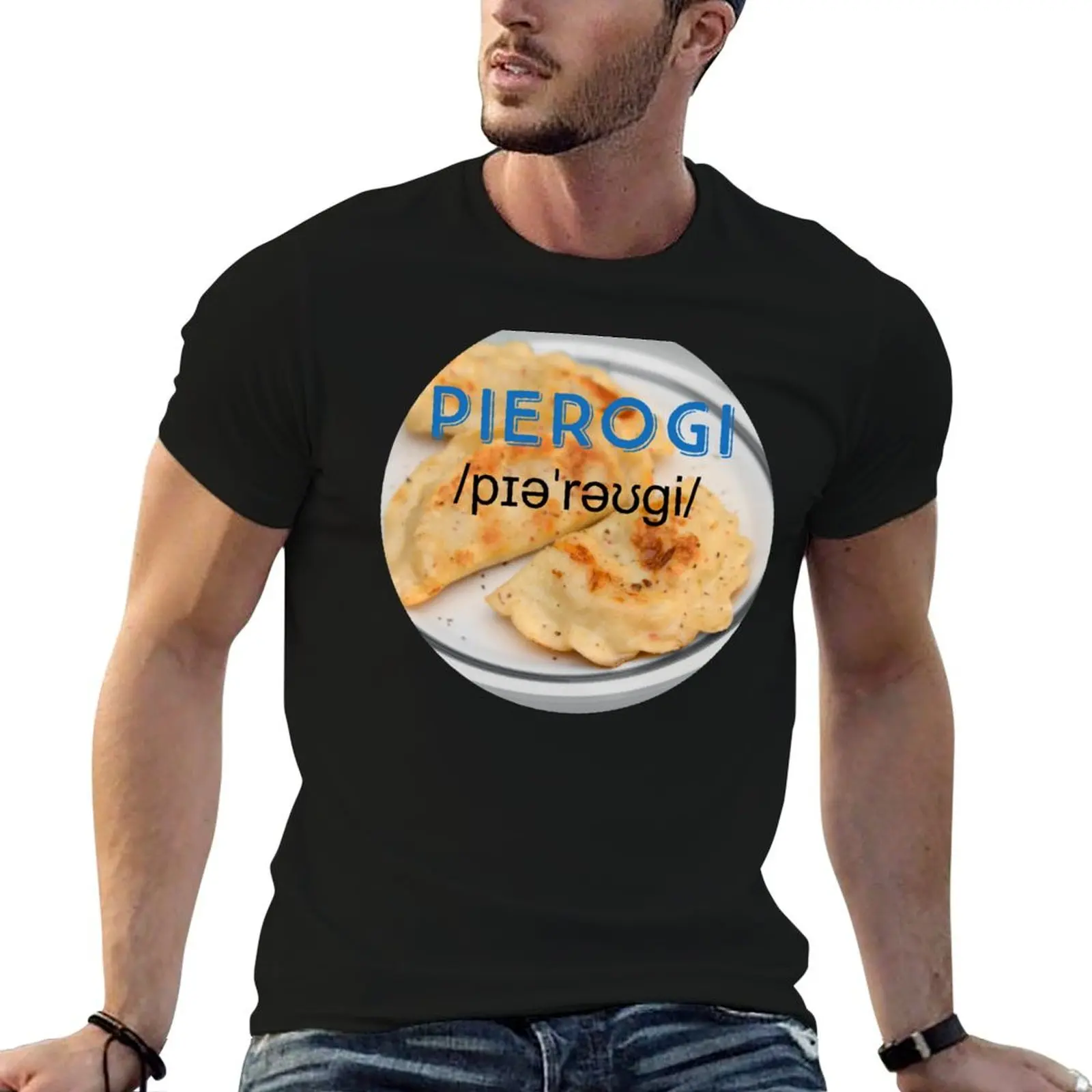 

(with t graphic shirt Pierogi shirts man percent t pronunciation) cotton vintage T-Shirt for 100 for man