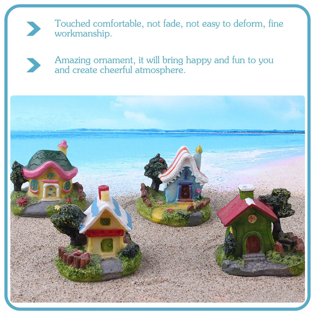 4Pcs Small House De…