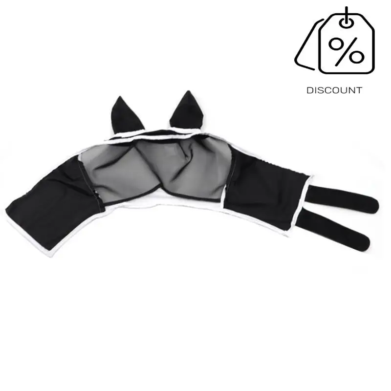 Maska na muchy z uszami, maska ​​konia przeciw komarom i owadom, maska ​​komfortowa Ma Chao, maska ​​​​głowy konia-B60B