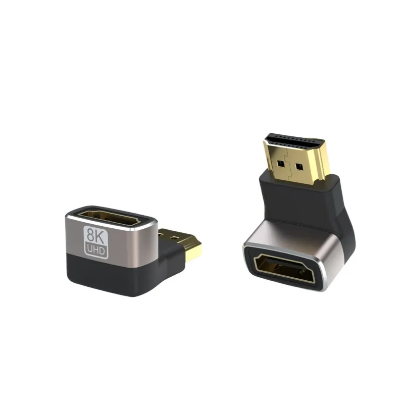 8K-Anschluss, HDTV-Verlängerung, 90-Grad-Stecker auf Buchse, HDMI 2.1-Adapter