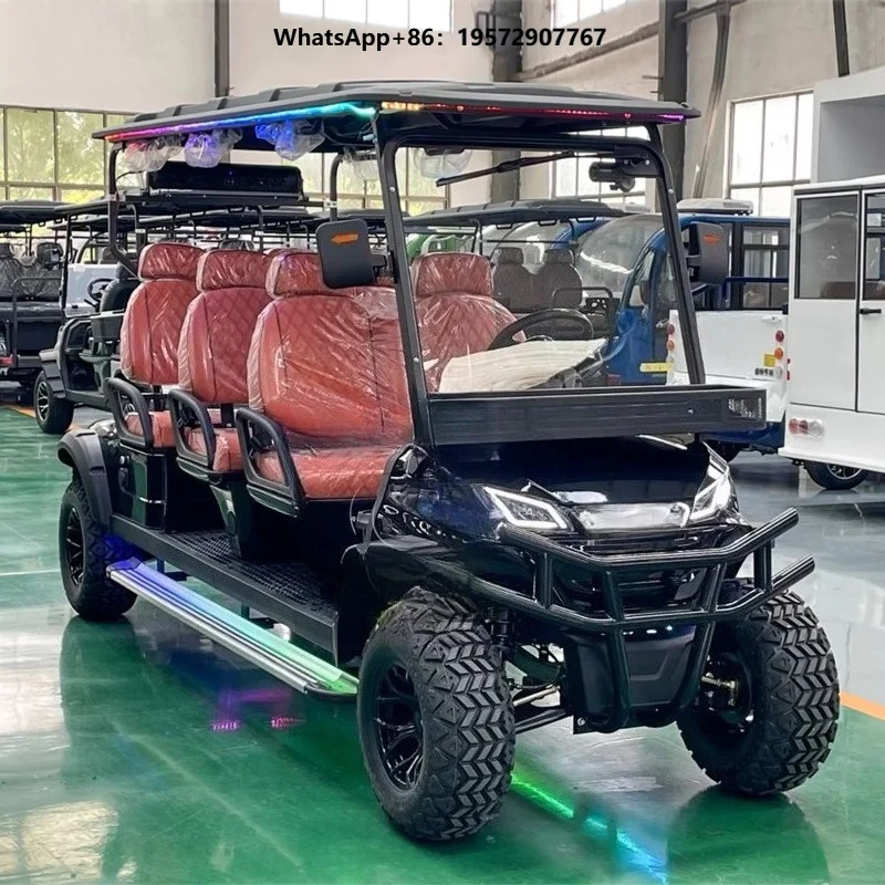 Golf Cart 6 Seater Club Car Lifted Golf Cart Electric Powered Luxury 6 Passenger Electric Golf Cart