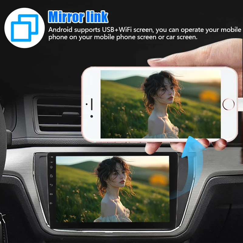 

BOSSCAR 2Din 7"9"10" Car Radio Touch Screen Wireless MP5 Universal Carplay Android Multimedia MP5 Video Player FM GPS Autoradio