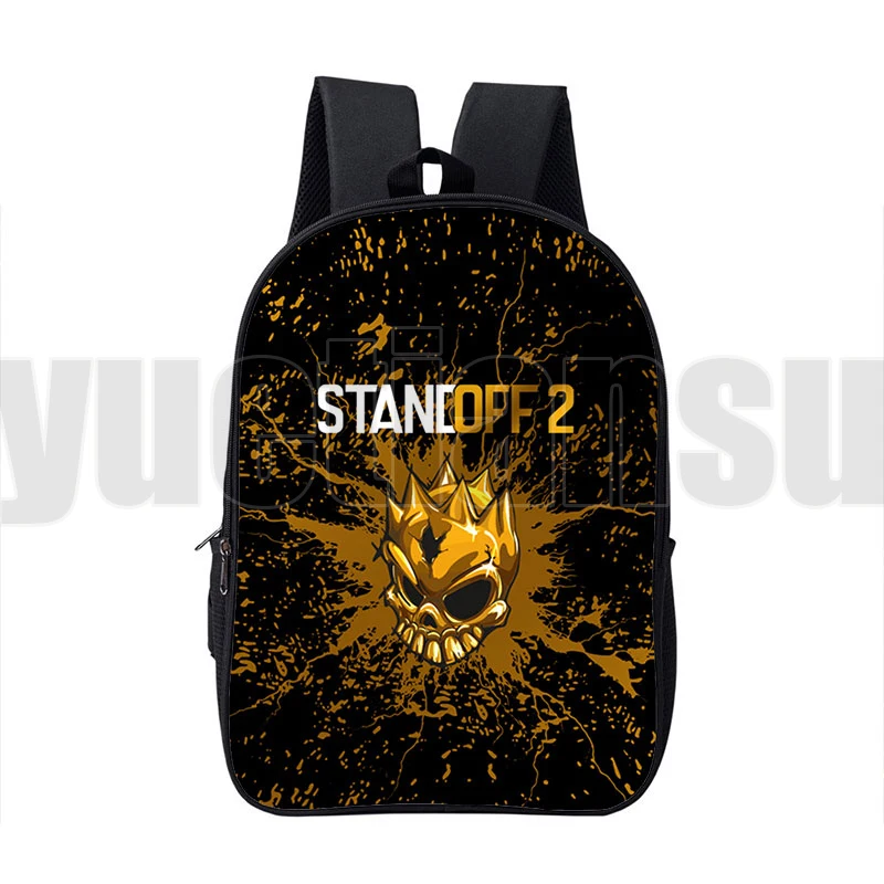 Sac A Dos 16 Inch Canvas Double Zipper Standoff 2 Backpacks Anime Mochila Cartoon 3D Print Schoolbag Shooting Game Bag Children