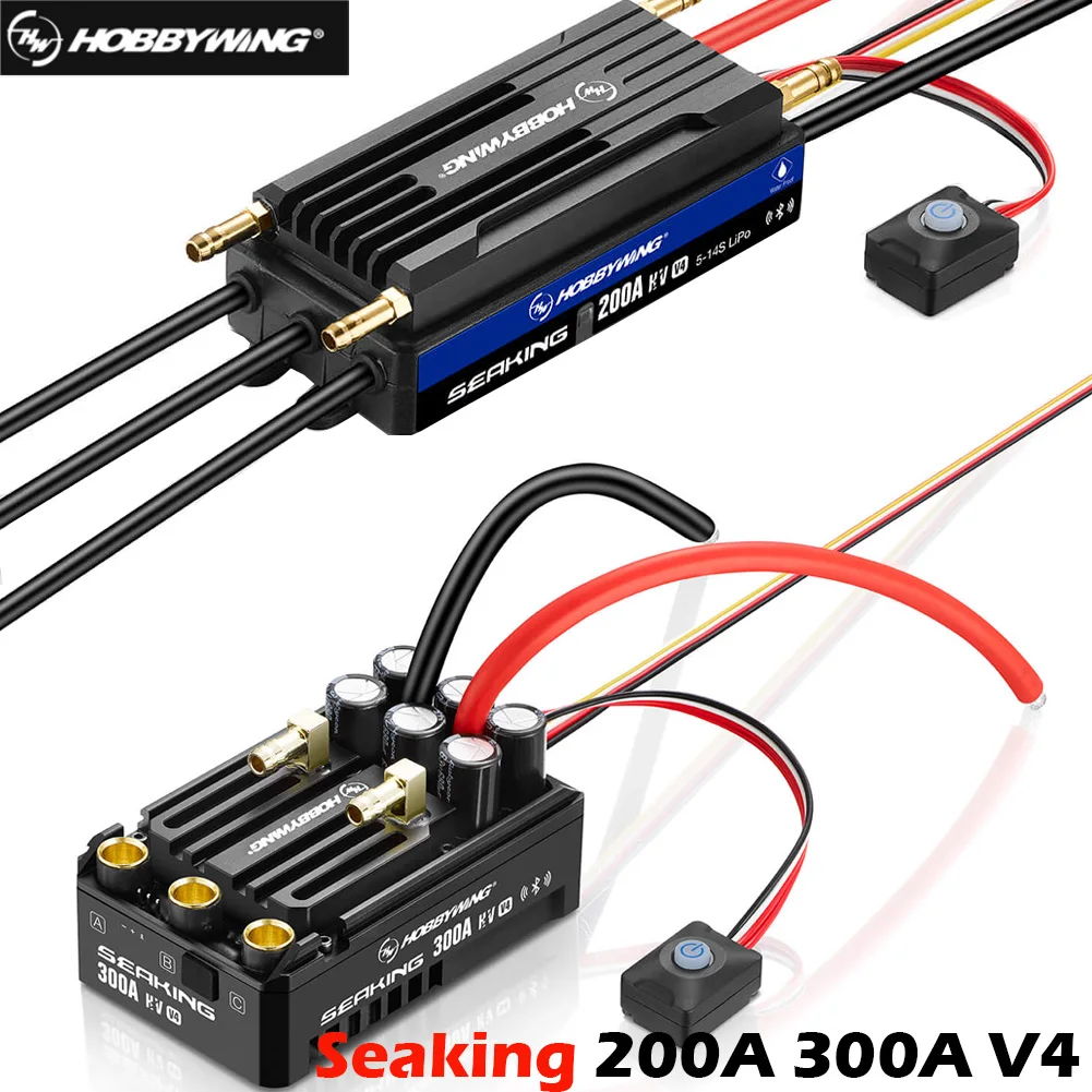 

Hobbywing SeaKing 200A / 300A HV V4 14S High Voltage / High Power Brushless ESC Built-in Bluetooth For RC Boat