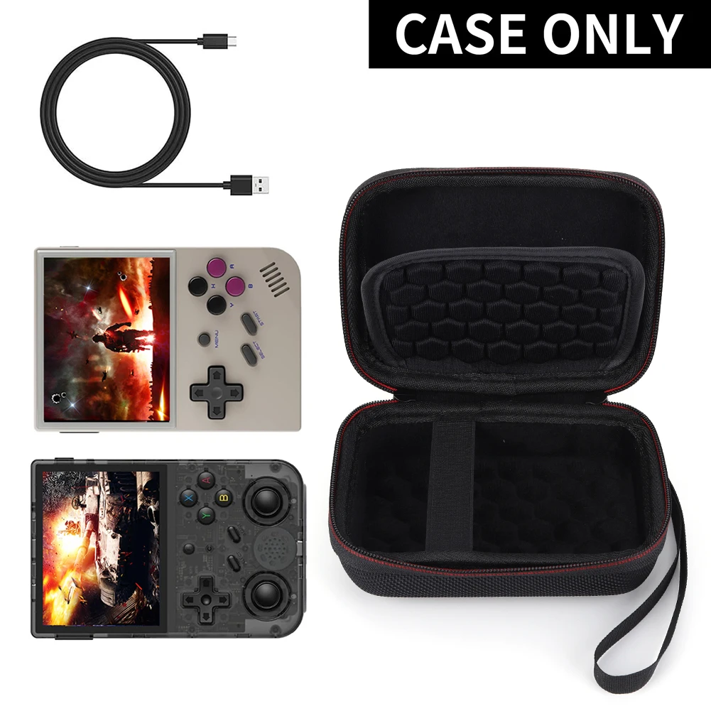 Hard Carrying Case Shockproof Anti-Scratch Anti-Drop with Mesh Bag&Hand Strap for Anbernic RG35XX/​RG353V/RG353VS Game Console image 4