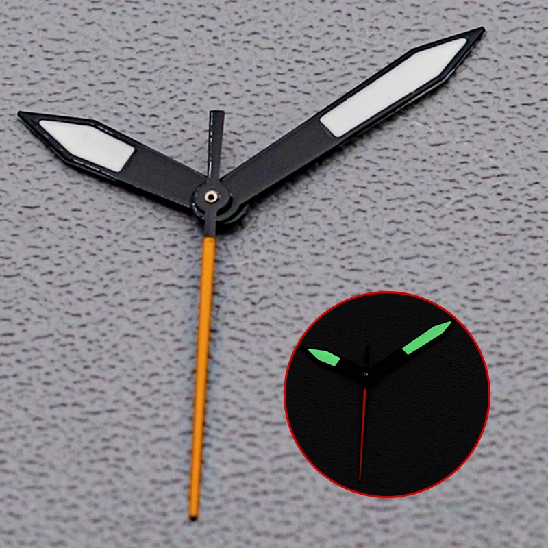 SKX007 SRPD Watch Hands NH35 NH36 Green Fluorescent Hands Compatible with NH35 NH36 4R35 7S26 Automatic Movements Watch Hands