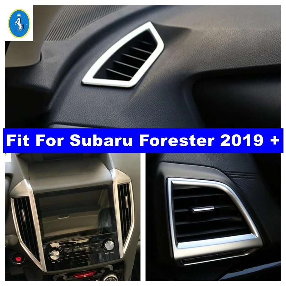 

Matte Car Dashboard Air Conditioning AC Outlet Vent Decor Cover Trim ABS Accessories Fit For Subaru Forester 2019 2020 2021 2022
