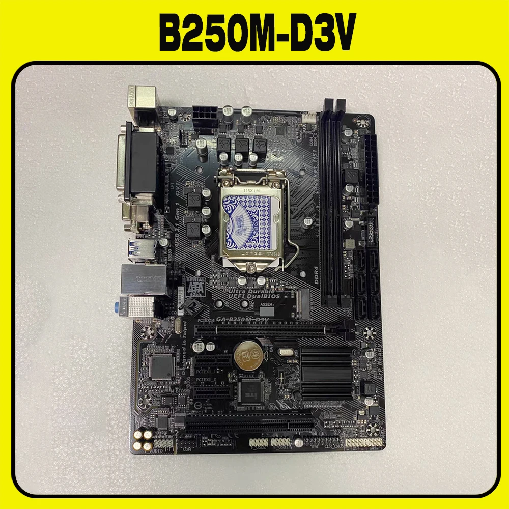 

GA-B250M-D3V For G-i-g-a-b-y-t-e LGA 1151 DDR4 B250 Motherboard B250M-D3V USB3.0 SATA3 PCI-E3.0