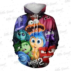 Disney autunno e inverno nuovi arrivi prodotti Inside Out 2 felpe con cappuccio per bambini Cartoon Anime Kawaii top per adulti/bambini di alta qualità