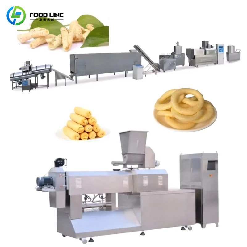 Customized Industrial Puffed Food Production Line Corrosion Resistant Snack Machine for Long Term Use
