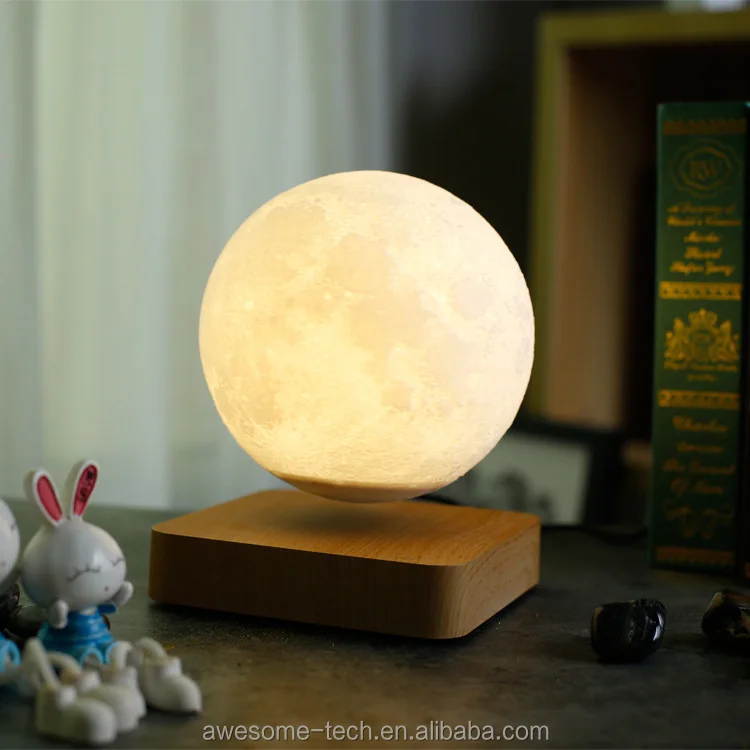 Lampara De Luna Levitante De Luz Nocturna Globe Moon Night Light